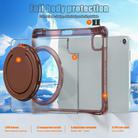 For iPad Air 11 2025 / 2024 / Pro 11 2022 Rotation Ring Handle TPU Hybrid Clear PC Tablet Case(Chocolate) - 3