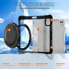 For iPad Pro 11 2024 Rotation Ring Handle TPU Hybrid Clear PC Tablet Case(Black) - 3