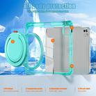 For iPad Pro 11 2024 Rotation Ring Handle TPU Hybrid Clear PC Tablet Case(Light Green) - 3