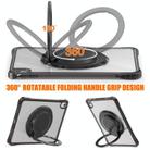 For iPad 2025 / 2022 Rotation Ring Handle TPU Hybrid Clear PC Tablet Case(Black) - 2