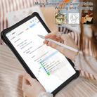 For iPad 2025 / 2022 Rotation Ring Handle TPU Hybrid Clear PC Tablet Case(Black) - 3