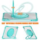 For iPad 2025 / 2022 Rotation Ring Handle TPU Hybrid Clear PC Tablet Case(Light Green) - 2