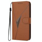 For Itel A50 Triangle Pattern Buckle Clasp Leather Phone Case(Brown) - 2