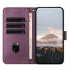 For Itel A50C Triangle Pattern Buckle Clasp Leather Phone Case(Dark Purple) - 3