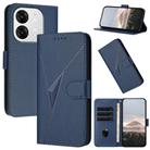 For Itel A80 Triangle Pattern Buckle Clasp Leather Phone Case(Royal Blue) - 1