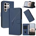 For Itel S25 Ultra Triangle Pattern Buckle Clasp Leather Phone Case(Royal Blue) - 1