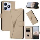 For Itel A90 Triangle Pattern Buckle Clasp Leather Phone Case(Gold) - 1