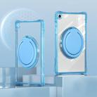 For Samsung Galaxy Tab A9+ Rotation Ring Handle TPU Hybrid Clear PC Tablet Case(Light Blue) - 3