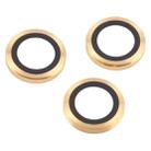 For iPhone 15 Pro Max / 15 Pro Back Camera Cover 9H Tempered Glass Lens Film(Gold) - 2