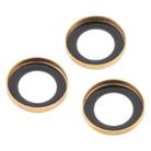 For iPhone 15 Pro Max / 15 Pro Back Camera Cover 9H Tempered Glass Lens Film(Gold) - 3