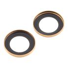 For iPhone 15 Plus / 15 / 14 Plus / 14 Back Camera Cover 9H Tempered Glass Lens Film(Gold) - 3