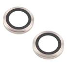 For iPhone 13 / 13 mini Back Camera Cover 9H Tempered Glass Lens Film(Silver) - 2
