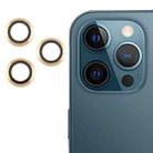 For iPhone 12 Pro Max Back Camera Cover 9H Tempered Glass Lens Film(Gold) - 1