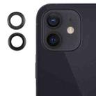 For iPhone 12 Back Camera Cover 9H Tempered Glass Lens Film(Black) - 1