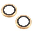 For iPhone 12 Back Camera Cover 9H Tempered Glass Lens Film(Gold) - 2