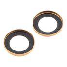For iPhone 12 Back Camera Cover 9H Tempered Glass Lens Film(Gold) - 3