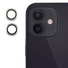 For iPhone 12 Back Camera Cover 9H Tempered Glass Lens Film(Silver) - 1