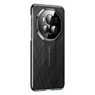 For Honor Magic6 Pro Imitation Ultimate Design Plain Leather Paint PC Phone Case(Black) - 1