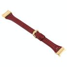 For Samsung Galaxy Watch  7 Metal Connector Heart-Shaped Embossed Leather Quick Release Watch Band(Wine Red) - 3