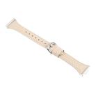 For Huawei Watch Fit 3 Metal Connector Heart-Shaped Embossed Leather Watch Band(Apricot) - 3