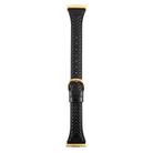 For Huawei Watch Fit Metal Connector Heart-Shaped Embossed Leather Watch Band(Black) - 2