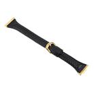 For Huawei Watch Fit Metal Connector Heart-Shaped Embossed Leather Watch Band(Black) - 3