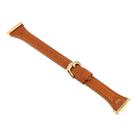 For Huawei Watch Fit Metal Connector Heart-Shaped Embossed Leather Watch Band(Brown) - 3