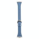 For Huawei Watch Fit Metal Connector Heart-Shaped Embossed Leather Watch Band(Cornflower Blue) - 2