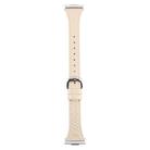For Huawei Watch Fit Metal Connector Heart-Shaped Embossed Leather Watch Band(Apricot) - 2