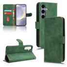 For Samsung Galaxy S25 5G Skin Feel Magnetic Flip Leather Phone Case(Green) - 1