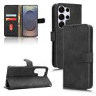 For Samsung Galaxy S25 Ultra 5G Skin Feel Magnetic Flip Leather Phone Case(Black) - 1