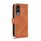 For Samsung Galaxy S25 Edge 5G Skin Feel Magnetic Flip Leather Phone Case(Brown) - 3