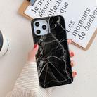 For iPhone 12 / 12 Pro Marble Pattern Soft TPU Protective Case(Black) - 1