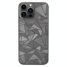 For iPhone 16 Pro Rhombus Pattern Sticker Frosted Phone Back Film(Silver) - 1