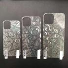 For iPhone 16 Pro Rhombus Pattern Sticker Frosted Phone Back Film(Silver) - 2