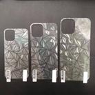 For iPhone 12 / 12 Pro Rhombus Pattern Sticker Frosted Phone Back Film(Silver) - 2