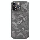 For iPhone 11 Pro Max Rhombus Pattern Sticker Frosted Phone Back Film(Silver) - 1