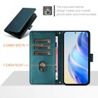 For Realme 14 Pro 5G Smile Embossing RFID Leather Phone Case(Peacock Green) - 3