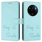 For Realme Narzo 80 Pro / 14 Pro 5G India Smile Embossing RFID Leather Phone Case(Mint Green) - 2