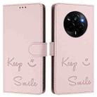 For Realme Narzo 80 Pro / 14 Pro 5G India Smile Embossing RFID Leather Phone Case(Pink) - 2
