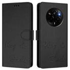 For Realme Narzo 80 Pro / 14 Pro 5G India Smile Embossing RFID Leather Phone Case(Black) - 2