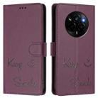 For Realme Narzo 80 Pro / 14 Pro 5G India Smile Embossing RFID Leather Phone Case(Violet) - 2