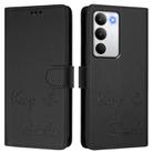 For Realme C71 4G Global Smile Embossing RFID Leather Phone Case(Black) - 2