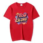 Orange Alphabet Printed Round Neck Modal Short Sleeve T-shirt Print On Your Demand, Size:M(Red) - 1