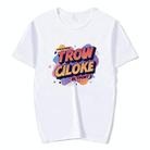 Orange Alphabet Printed Round Neck Modal Short Sleeve T-shirt Print On Your Demand, Size:XL(White) - 1
