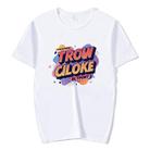 Orange Alphabet Printed Round Neck Modal Short Sleeve T-shirt Print On Your Demand, Size:XXXXL(White) - 1