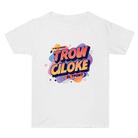 Orange Alphabet Printed Summer Baggy Cotton Short Sleeve T-shirt Print On Your Demand, Size:S(White) - 1