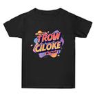 Orange Alphabet Printed Summer Baggy Cotton Short Sleeve T-shirt Print On Your Demand, Size:L(Black) - 1
