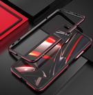 For Huawei Honor V30 Aluminum Alloy Shockproof Protective Bumper Frame(Black Red) - 2