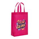 Orange Alphabet Printed Non-woven Fabric Bag Print On Your Demand, Size:35x25x10cm(Rose Red) - 1
